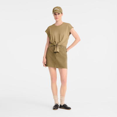 Skirt , Caramel - Overdyed cotton