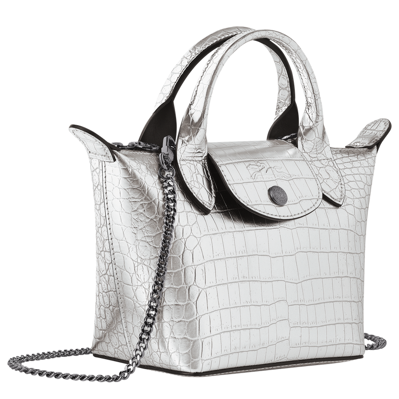 Longchamp le mini pliage top cuir croco
