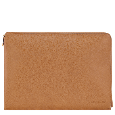 Le Foulonn&eacute; Laptop case , Pecan - Leather