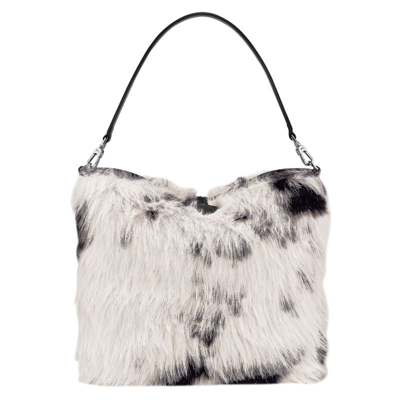 Le Roseau M Hobo bag , Black/White - Canvas  - View 4 of  4
