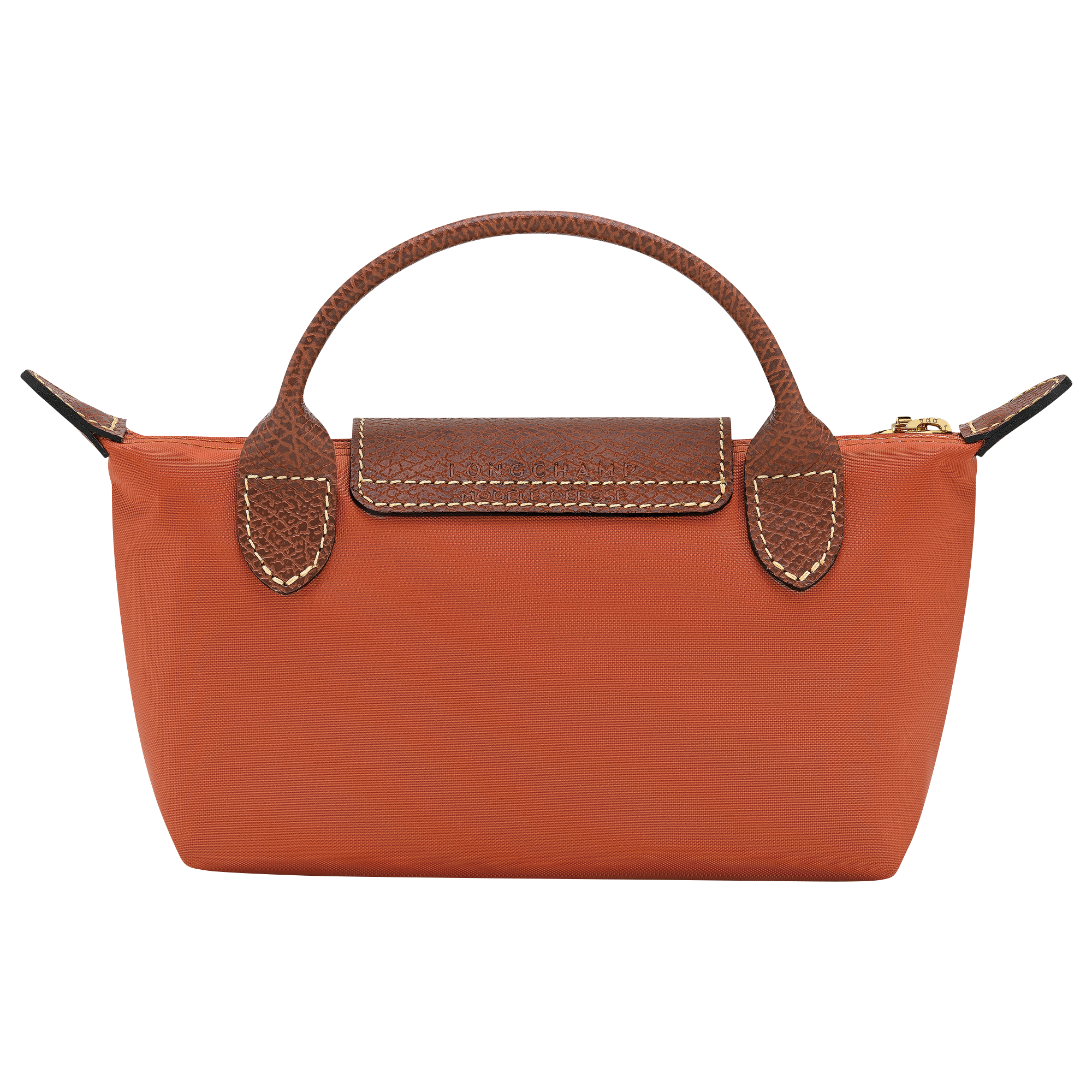 Pouch with handle, Brick - View 4 of
6 - zoom in Le Pliage Original Pouch with handle, Brick