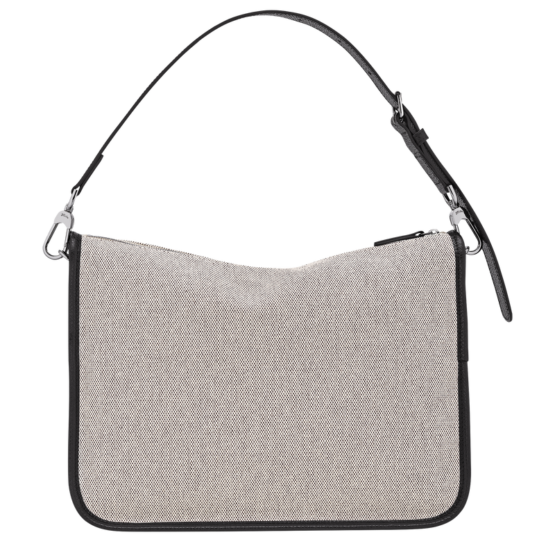 Essential L Hobo bag , Ecru - Canvas  - View 4 of  4