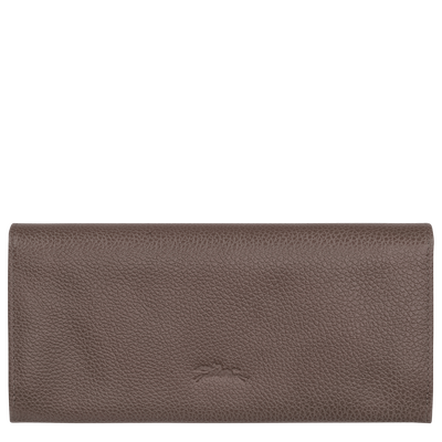 Le Foulonn&eacute; Long continental wallet , Taupe - Leather