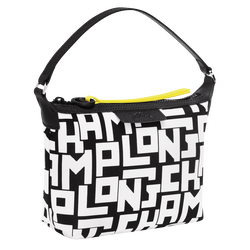Le Pliage LGP Clutch , Black/White - Canvas