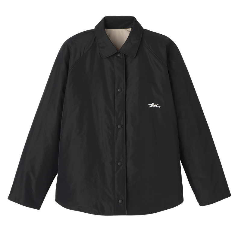 Padded blouson , Black/Paper - Technical taffeta  - View 1 of  7