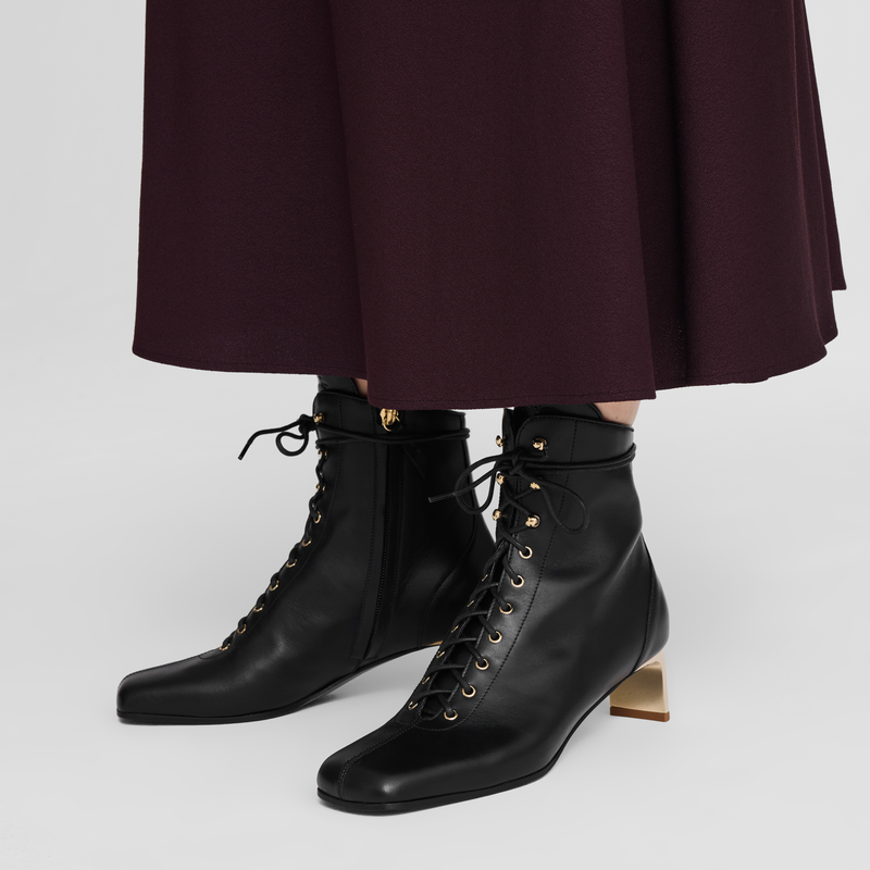 La Patineuse High heel low boots , Black - Leather  - View 4 of  4