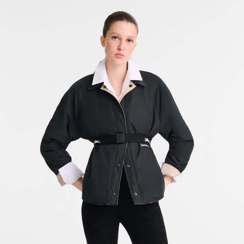 Padded blouson , Black/Paper - Techno taffeta  - View 6 of  8