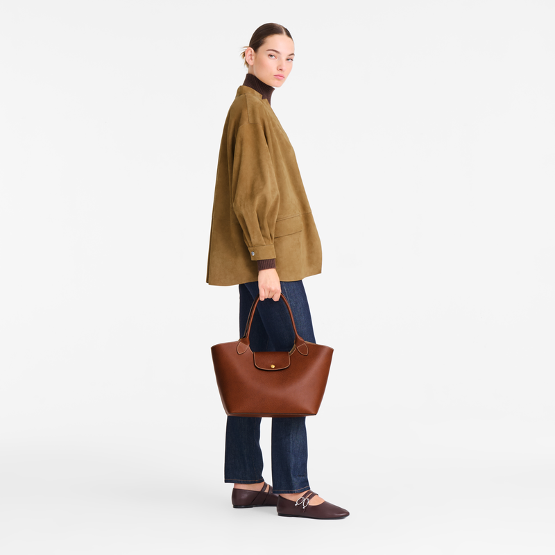 Épure Shoulder bag , Brown - Leather  - View 2 of  6