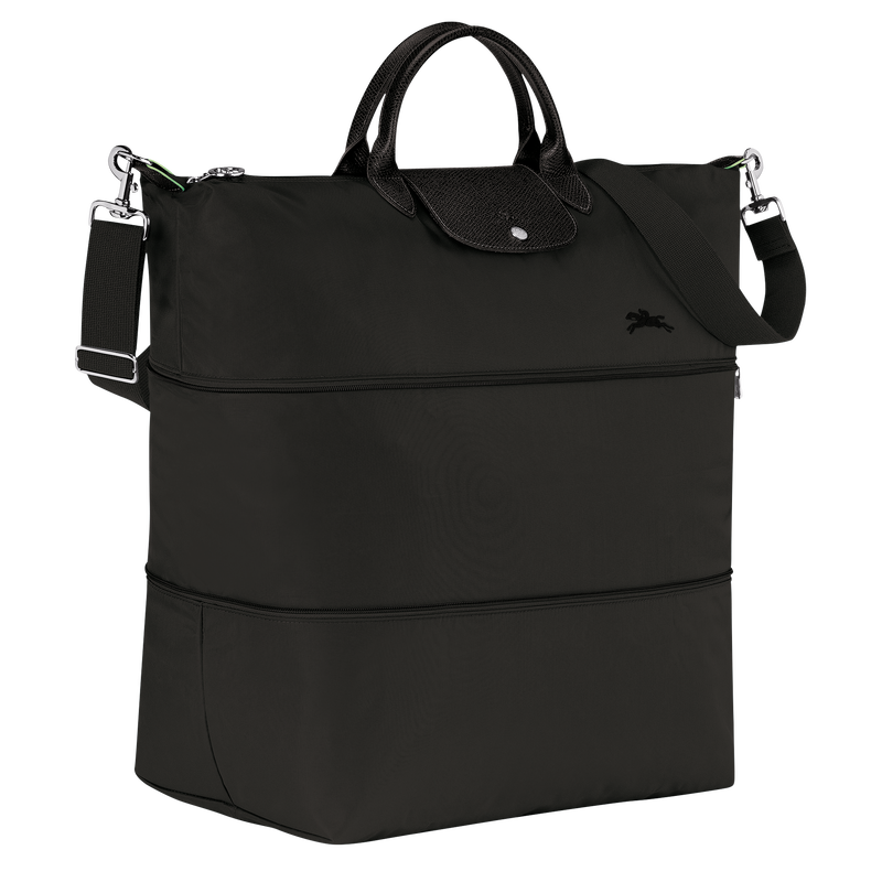 Le Pliage Green Travel bag expandable , Black - Recycled canvas  - View 3 of  8