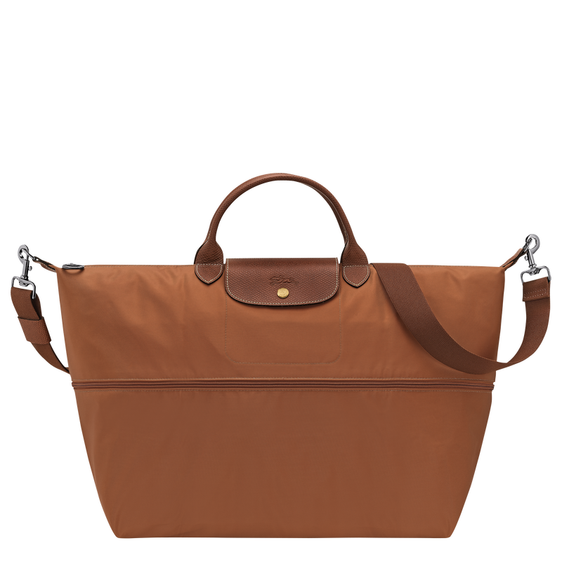 Le Pliage Original Travel bag expandable , Cognac - Recycled canvas  - View 4 of  7