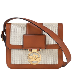 Box-Trot S Crossbody bag , Cognac - Canvas