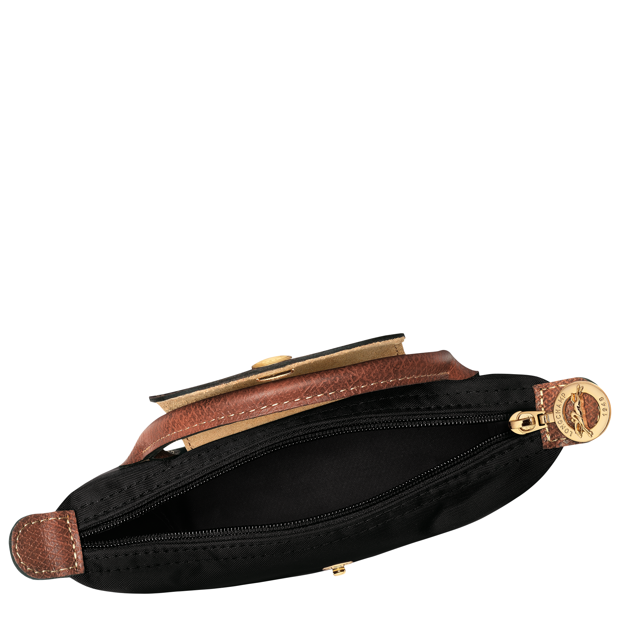Le Pliage Original Pouch with handle, Rose gold
