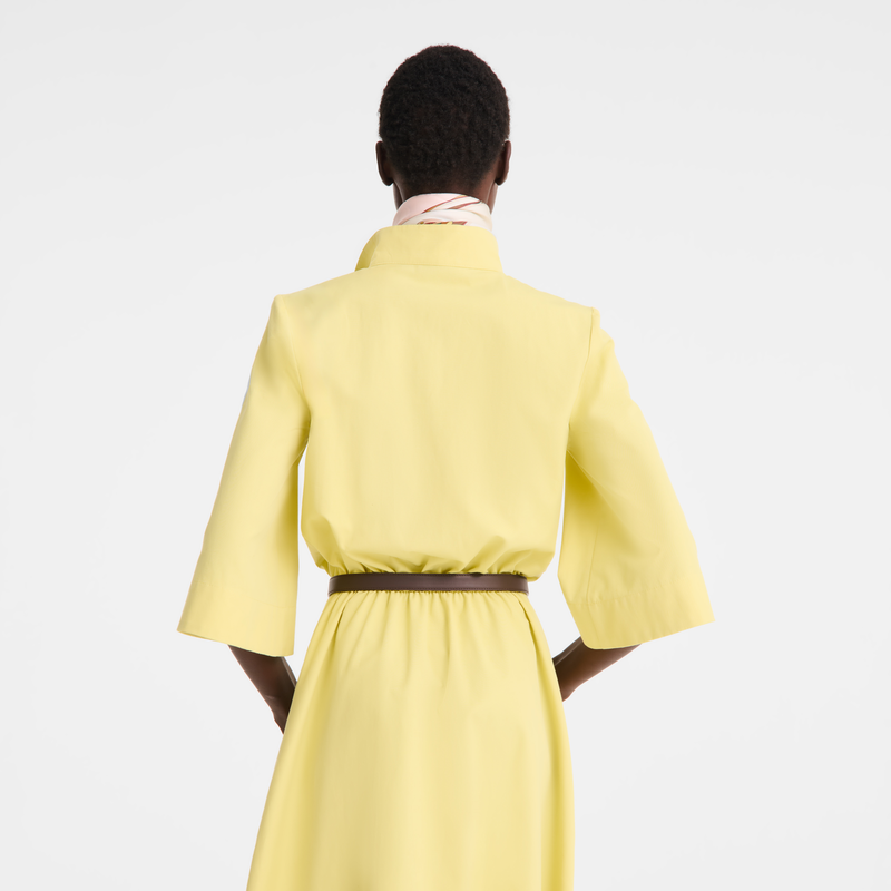 Midi dress , Lime - Cotton poplin  - View 5 of  5