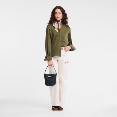 Le Roseau XS Bucket bag , Black - Leather