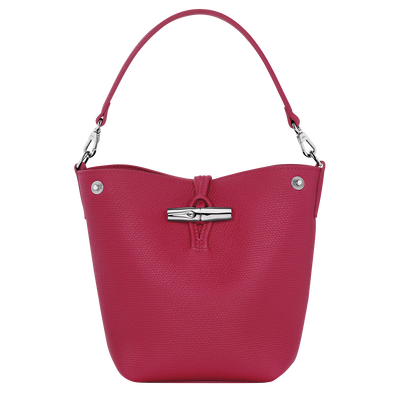 Le Roseau XS Bucket bag , Beetroot - Leather