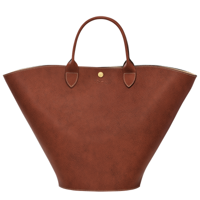 Épure XL Tote bag , Brown - Leather