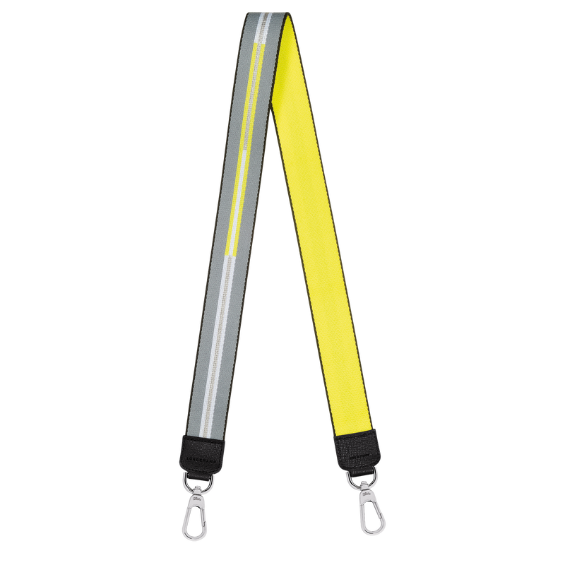 Longchamp Rayures Shoulder strap Silver Canvas (34189H64023