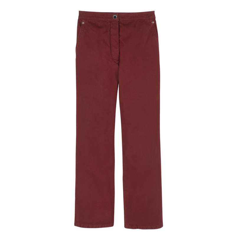 Trousers , Burgundy - Overdyed cotton  - View 1 of  1