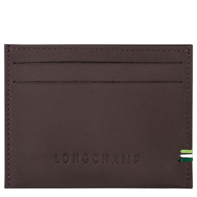 Longchamp sur Seine Card holder , Mocha - Leather