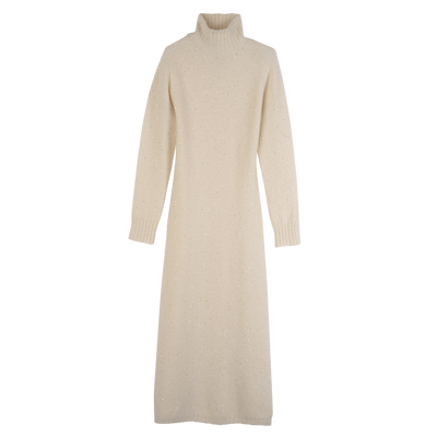 Long dress , Ivory - Knit