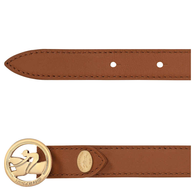 La M&eacute;daille Longchamp Ladies' belt , Cognac - Leather  - View 3 of  3