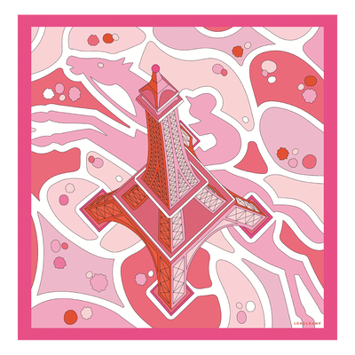 Silk scarf 70, Pink