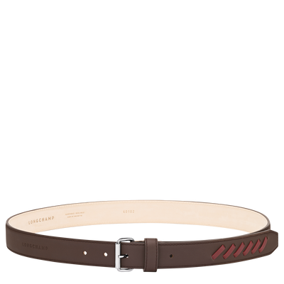 Utility Ladies' belt , Mocha/Burgundy - Leather
