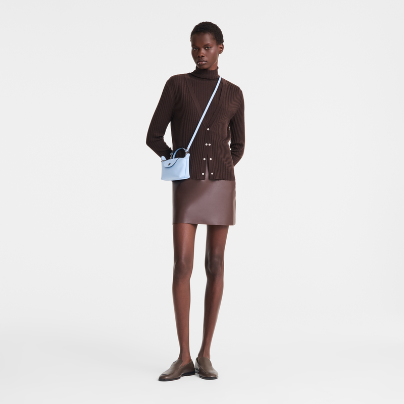 Le Pliage Xtra XS Pouch , Wave - Leather  - View 7 of  7