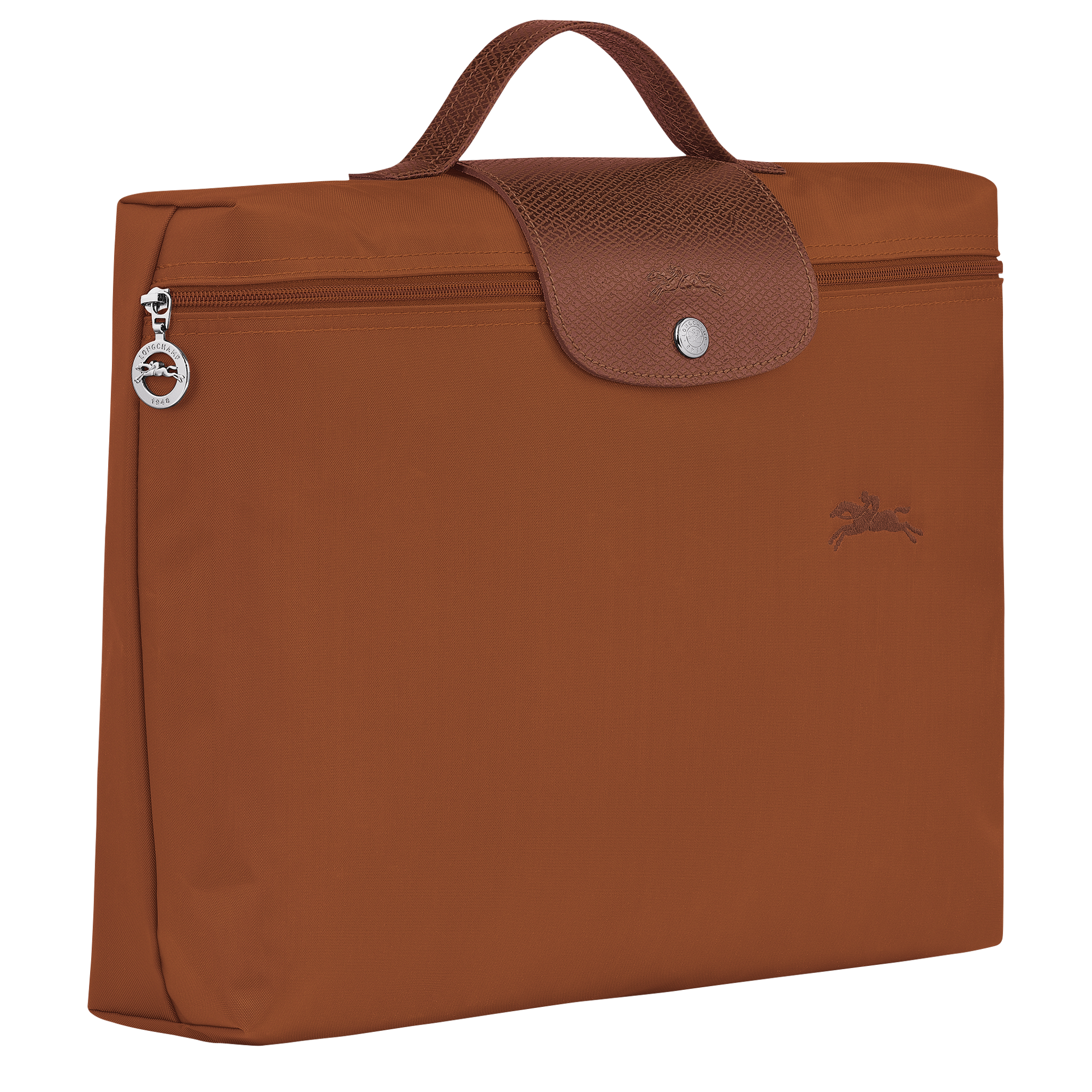 Briefcase S, Cognac - View 3 of
7 - zoom in Le Pliage Green Briefcase S, Cognac