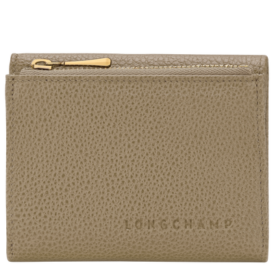 Le Foulonn&eacute; Compact wallet , Lichen - Leather