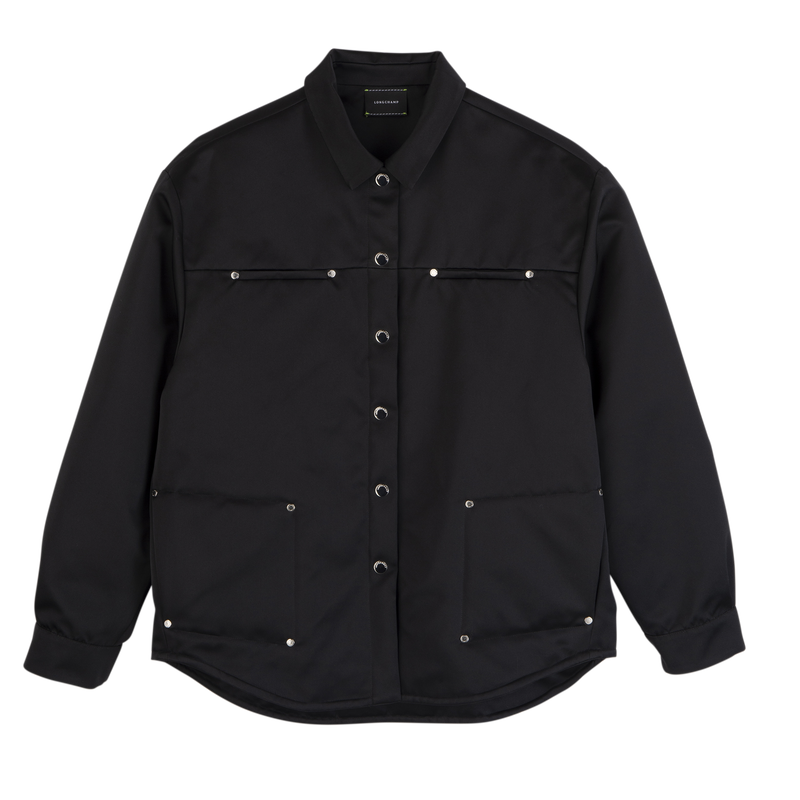 Shirt , Black - Techno satin  - View 1 of  4