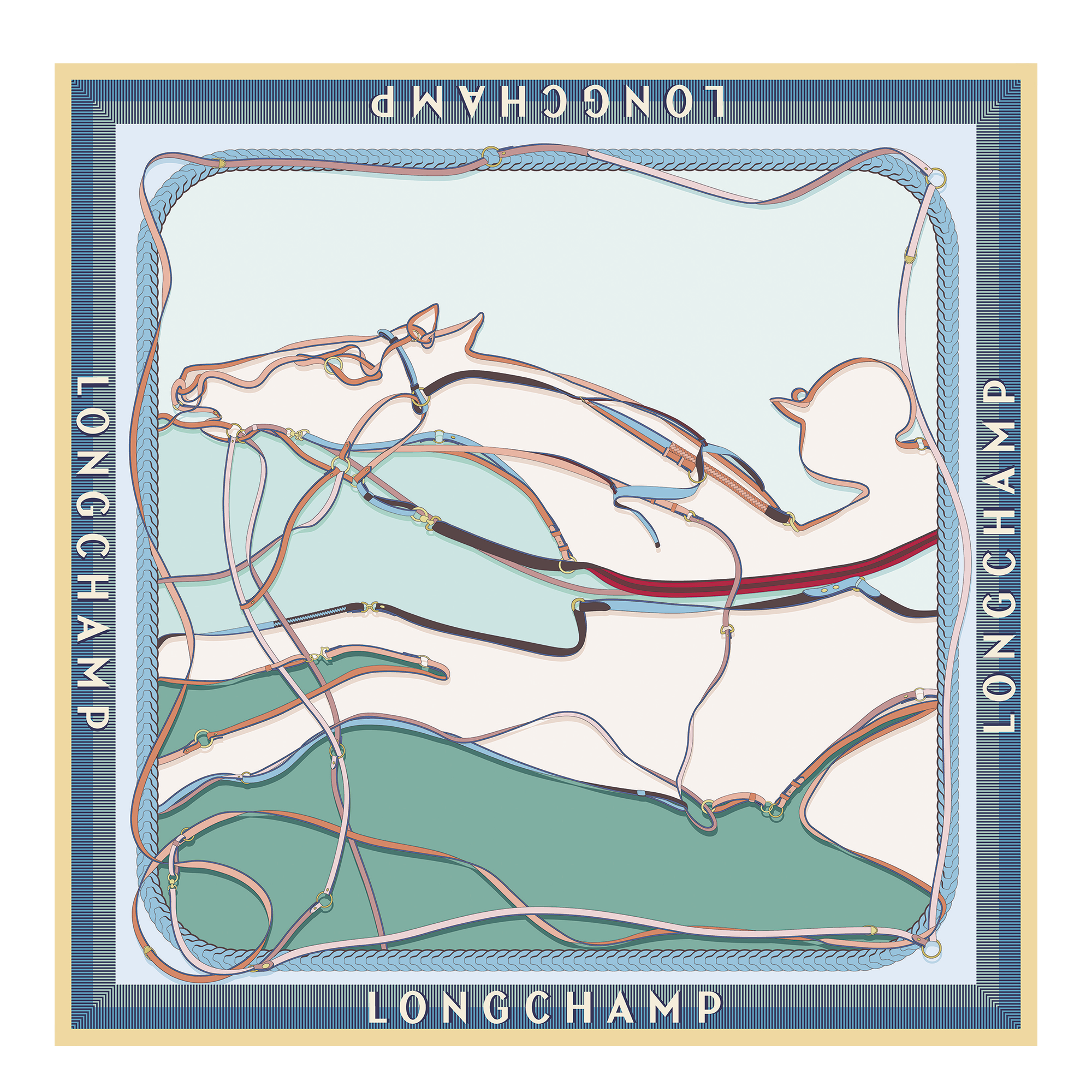 A Toute Allure Silk scarf 90, Mint
