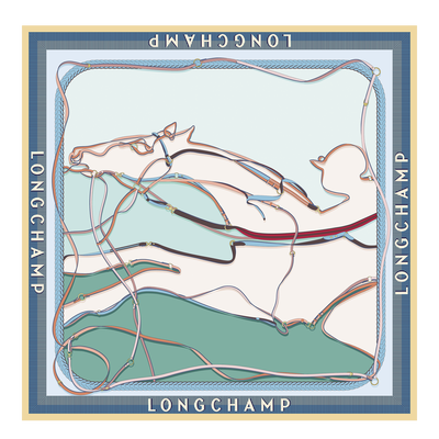 A Toute Allure Silk scarf 90 , Mint - Silk