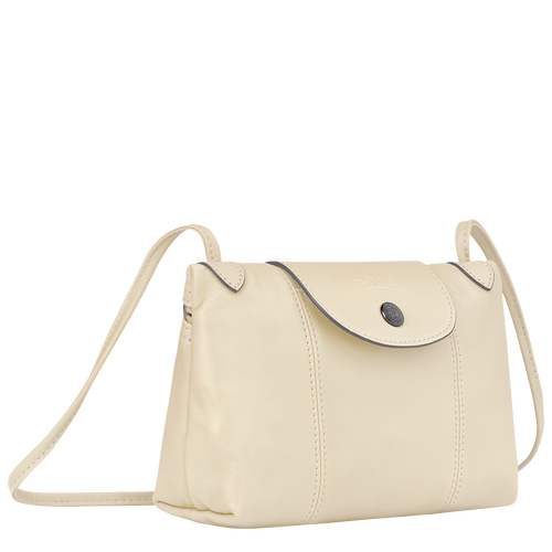 Le Pliage Cuir Crossbody bag Ivory Leather Longchamp TH