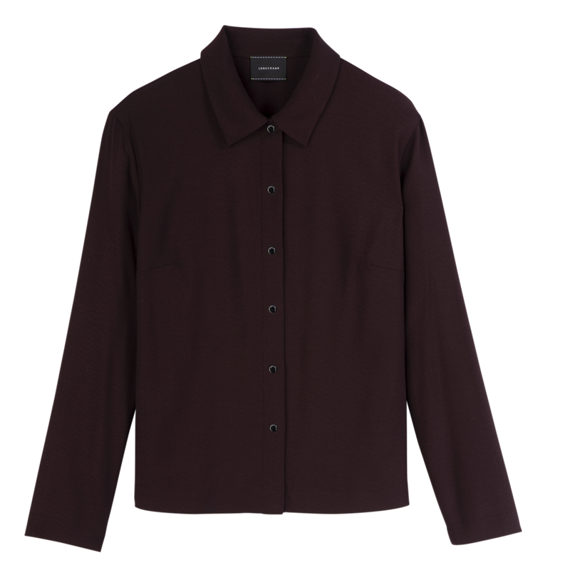 Shirt , Burgundy - Crepe  - View 1 of  4