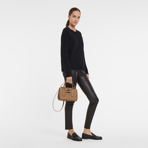 Longchamp leather top handle clearance bag