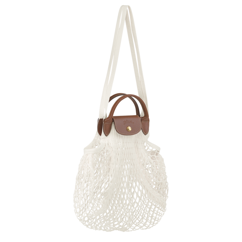 Le Pliage Filet L Mesh bag , Ecru - Canvas  - View 3 of  4