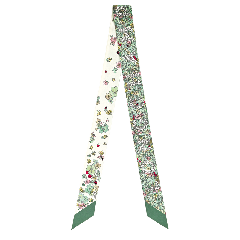 Frise Fleurie Headband , Green - Silk  - View 1 of  2