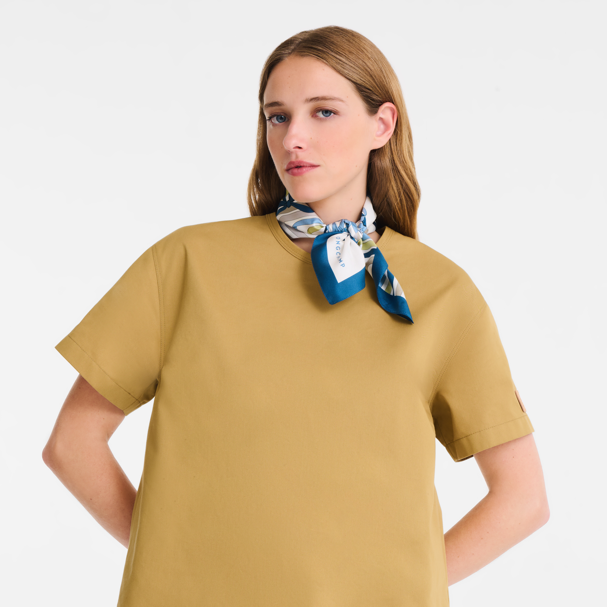 Rubans Longchamp Silk scarf 50, Slate