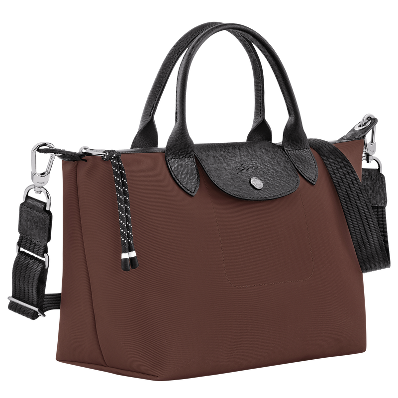 Le Pliage Energy S Handbag , Cocoa - Recycled canvas  - View 2 of  4
