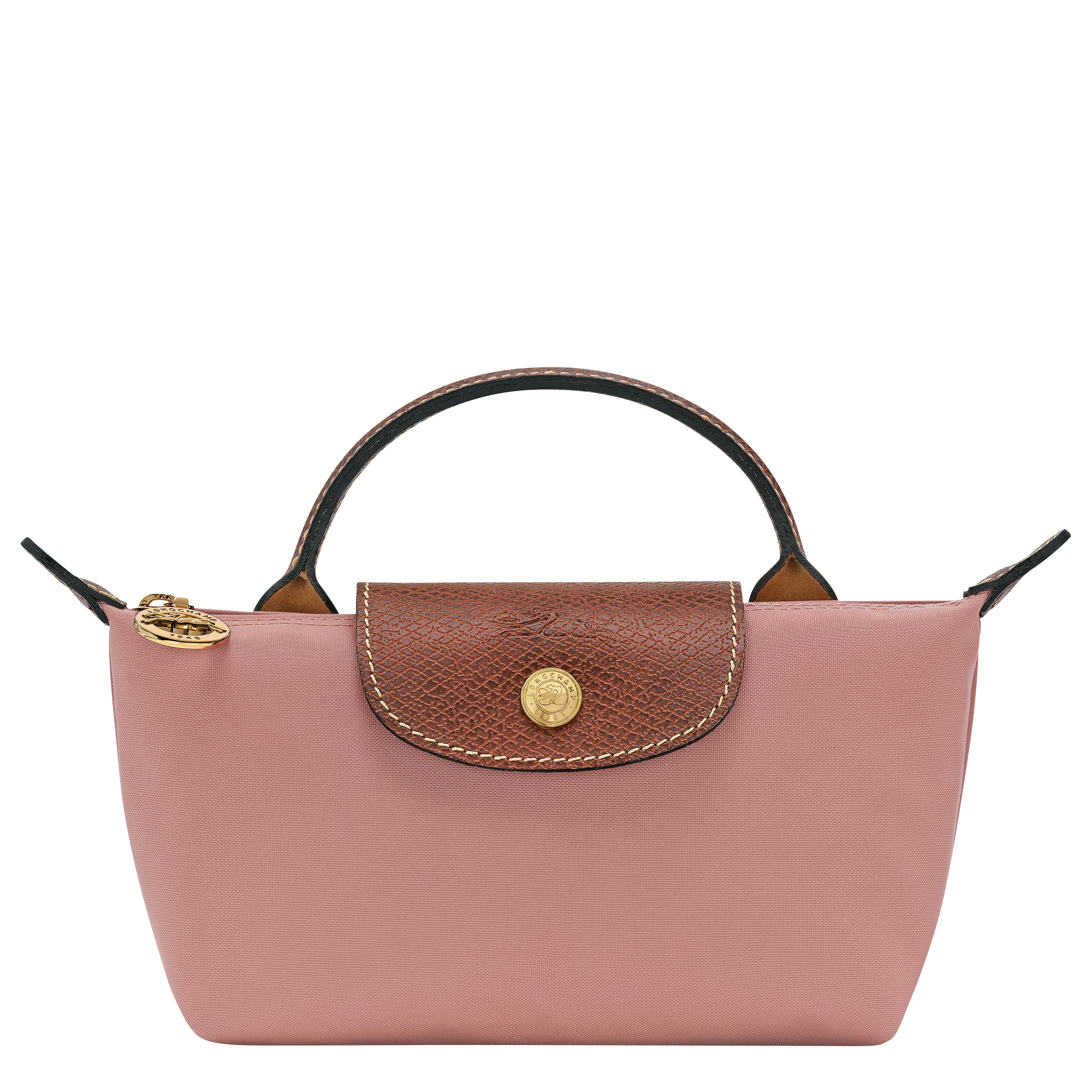 Le Pliage Original Pouch with handle, Pink Tea