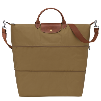 Le Pliage Original Travel bag expandable , Olive - Recycled canvas