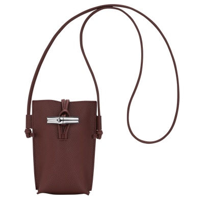 Le Roseau Phone case , Burgundy - Leather