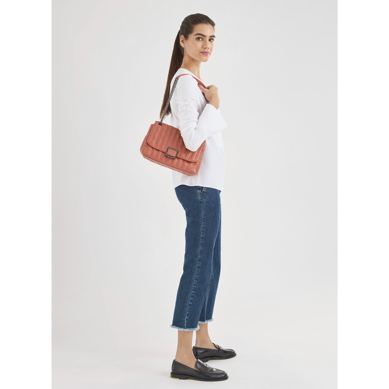 Brioche M Crossbody bag Blush Leather Longchamp TH