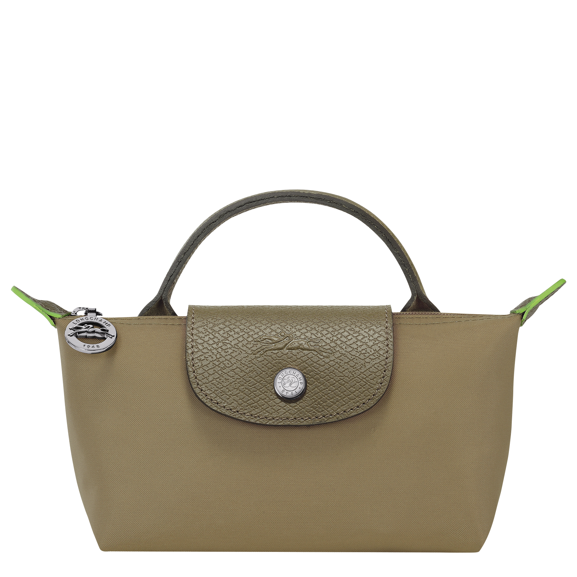 Pouch with handle, Artichoke - View 1 of 
        6 - zoom in Le Pliage Green Pouch with handle, Artichoke