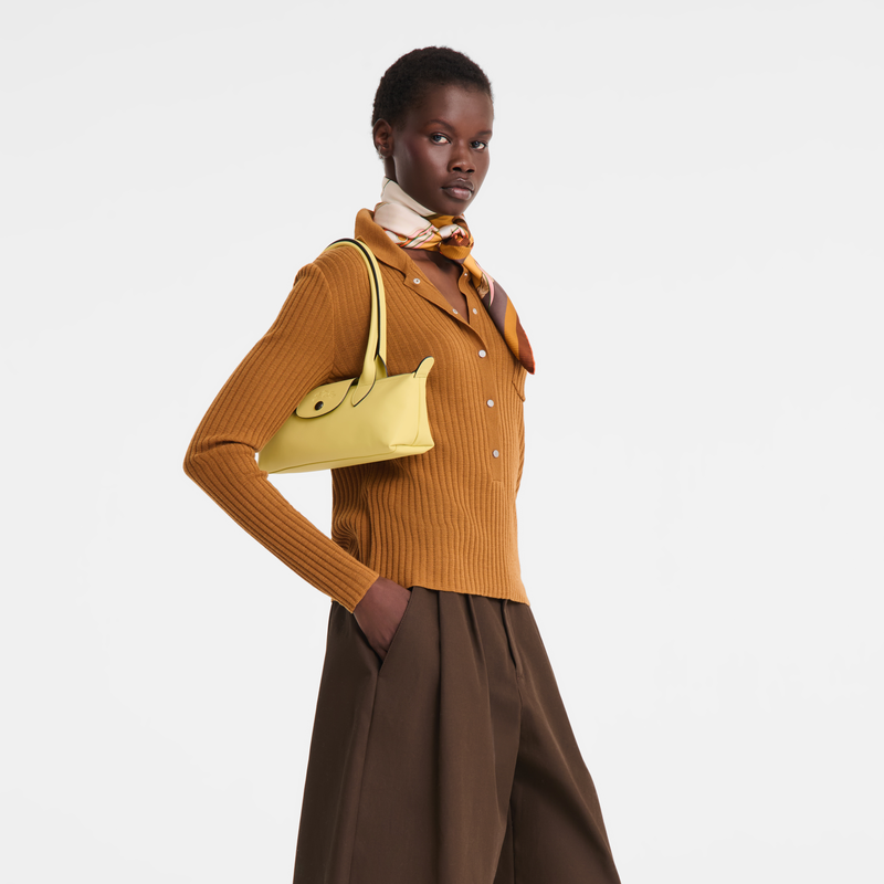 Le Pliage Xtra M Shoulder bag , Lime - Leather  - View 2 of  7
