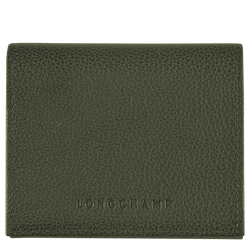 Le Foulonné Coin purse , Khaki - Leather