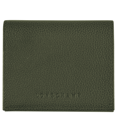 Le Foulonné Coin purse , Khaki - Leather