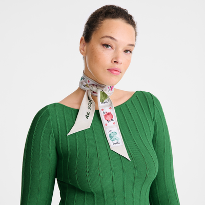Pink and Green Headband , Paper - Silk