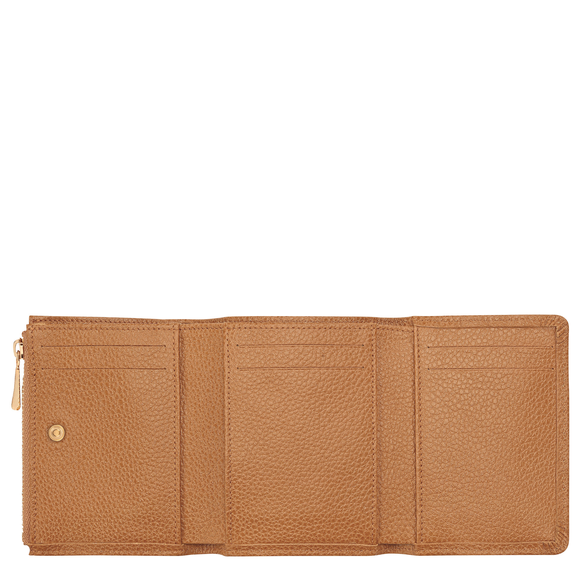 Le Foulonn&eacute; Compact wallet, Pecan